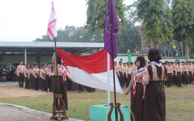 Upacara Memperingati Hari Pramuka ke 65, SMP Negeri 3 Tempel